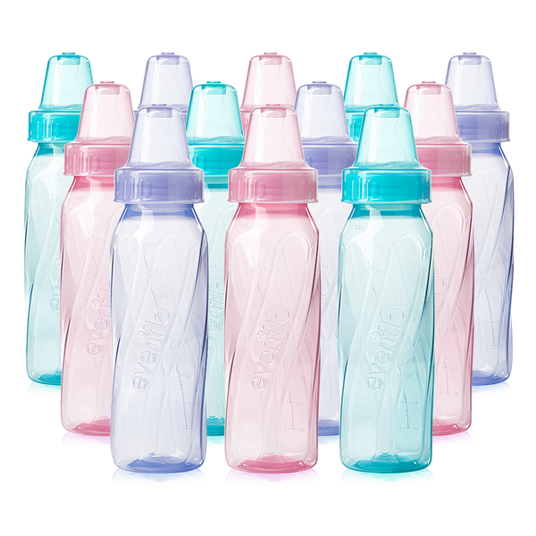 evenflo tinted bottles Classic Baby Bottles, Pastel, Plastic 8oz 12pk