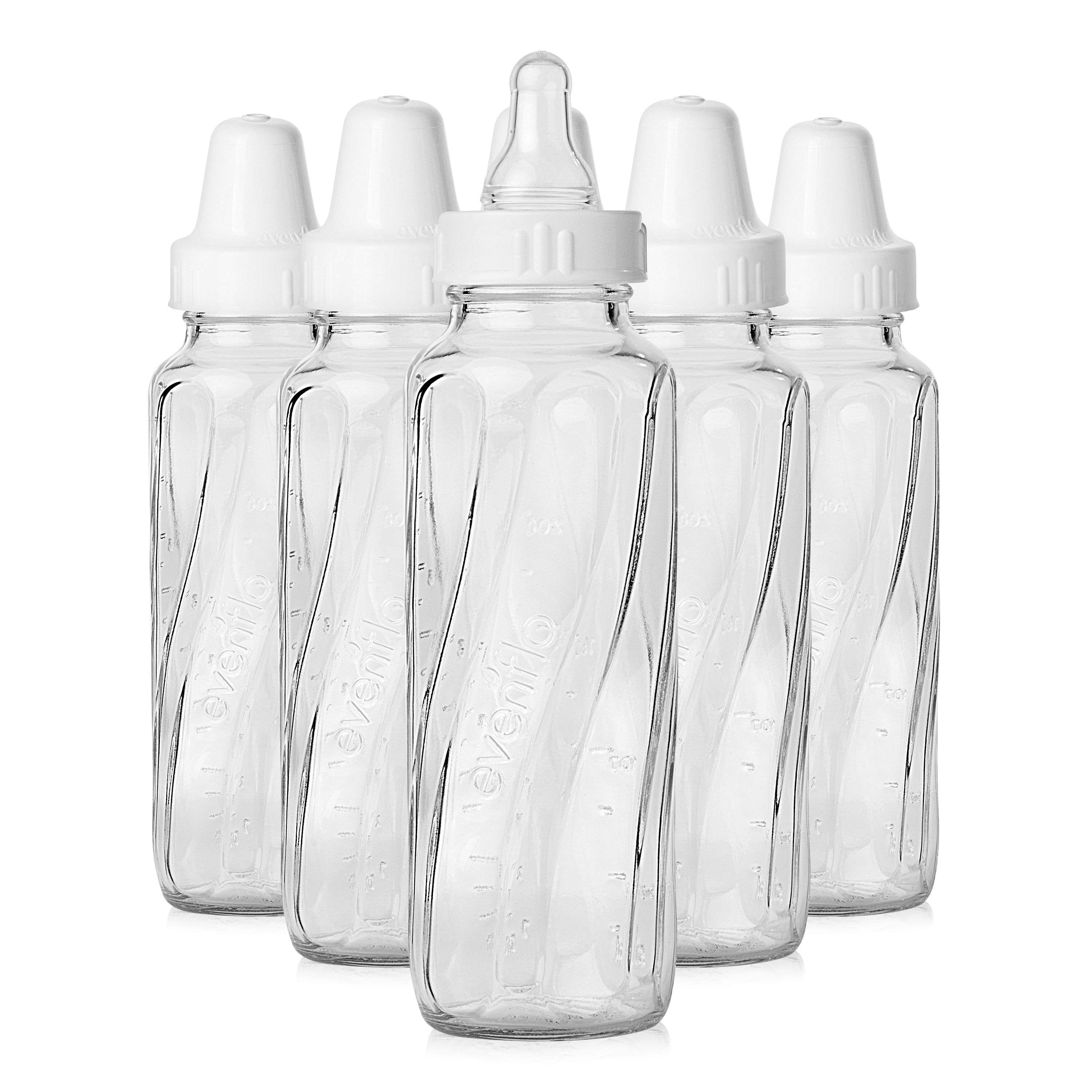 Classic Glass Baby Bottles / Clear / 8oz, 6pk