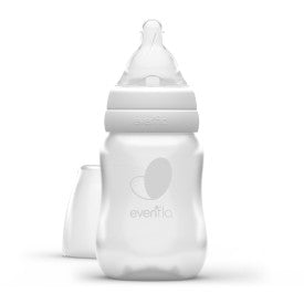 Baby Bottle Glass Wide Neck, Closer to Breastfeeding, Slow Flow Nipple,  Anti-Colic, 4 Ounce, 2 Count (Blue)